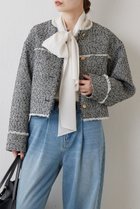 【ガリャルダガランテ/GALLARDAGALANTE】のノーカラーツイードジャケット 人気、トレンドファッション・服の通販 founy(ファニー) ファッション Fashion レディースファッション WOMEN アウター Coat Outerwear ジャケット Jackets クラシック Classic ジャケット Jacket スラックス Slacks タートルネック Turtleneck ツイード Tweed デニム Denim フロント Front NEW・新作・新着・新入荷 New Arrivals thumbnail ブラック|ID: prp329100004205481 ipo3291000000029141259