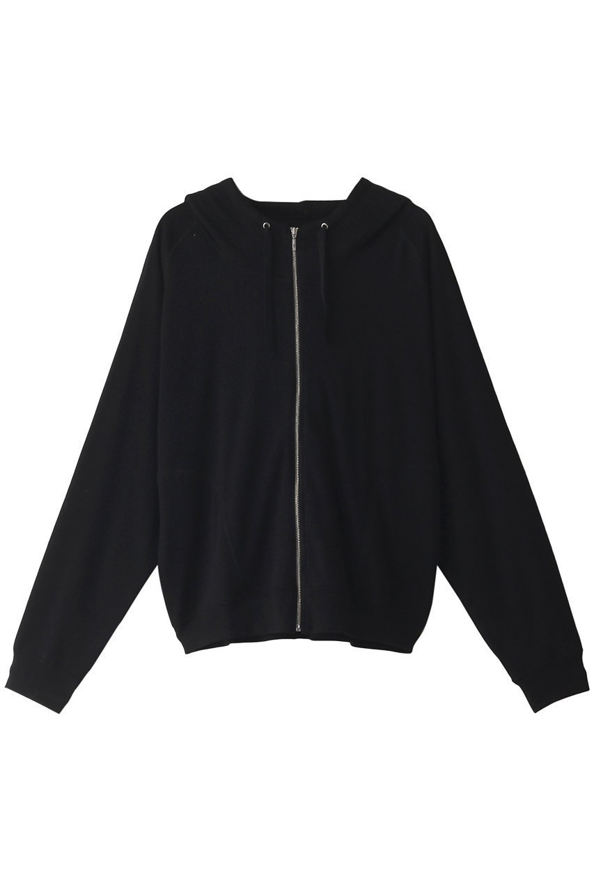 【スリー ドッツ/three dots】のオーガニックコットンニットジップフーディ インテリア・キッズ・メンズ・レディースファッション・服の通販 founy(ファニー) 　ファッション　Fashion　レディースファッション　Fashion for Women　トップス・カットソー　Cut & Sew Tops　ニット　Knit Tops & Sweaters　シャツ・ブラウス・オフィスカジュアル　Elegant Blouses & Button-Ups　レディースパーカー・カジュアルフーディー　Casual Hoodies & Sweatshirts　ロングTシャツ・Tシャツ　Longline T-Shirts & Tees　スウェット・クルーネックトップス　Sweatshirts & Crewnecks / Relaxed Fit Sweat Tops　カットソー・ベーシックTシャツ　Cut-and-Sewn Tops / Stretch Tees & Basics　シンプル　Simple, Minimal　ブラック|ID: prp329100004207088 ipo3291000000035892398