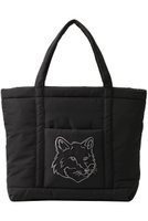 【メゾン キツネ/MAISON KITSUNE】の【UNISEX】FOX HEAD パファーミディアムトートバッグ 人気、トレンドファッション・服の通販 founy(ファニー) ファッション Fashion レディースファッション WOMEN バッグ Bag ユニセックス Unisex コンパクト Compact フォックス Fox フォルム Form ポケット Pocket |ID:prp329100004207095