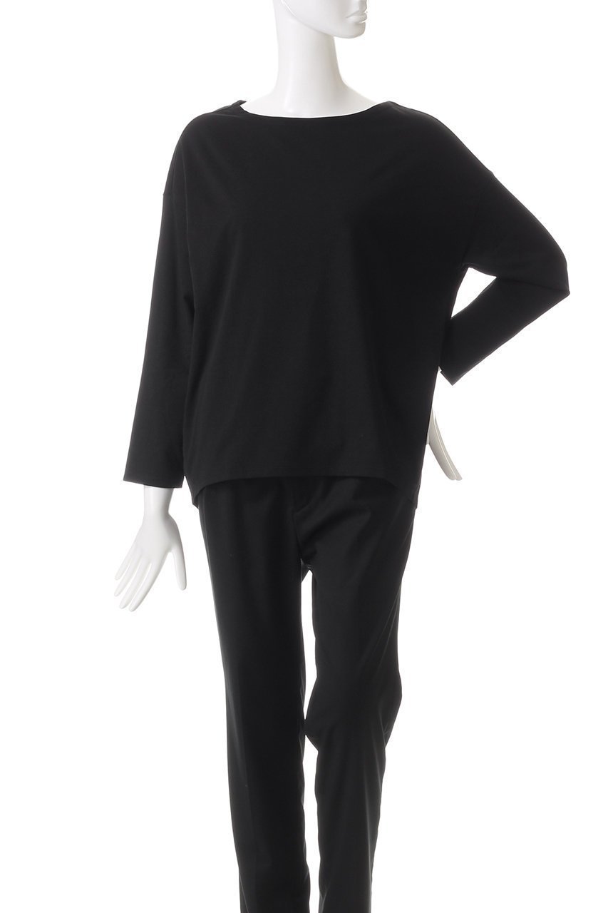 【スリー ドッツ/three dots】のパウダリーコットン 長袖ボートネックTシャツ 人気、トレンドファッション・服の通販 founy(ファニー) 　ファッション　Fashion　レディースファッション　Fashion for Women　トップス・カットソー　Cut & Sew Tops　シャツ・ブラウス・オフィスカジュアル　Elegant Blouses & Button-Ups　ロングTシャツ・Tシャツ　Longline T-Shirts & Tees　カットソー・ベーシックTシャツ　Cut-and-Sewn Tops / Stretch Tees & Basics　インナー　Innerwear　スリーブ　Sleeve, Long Sleeve / Short Sleeve　トレンド　Trend, Trending Now　ロング　Long, Long-Length　エレガント 上品　Elegant　長袖　Long Sleeve, Full Sleeve　other-2|ID: prp329100004207142 ipo3291000000032892071