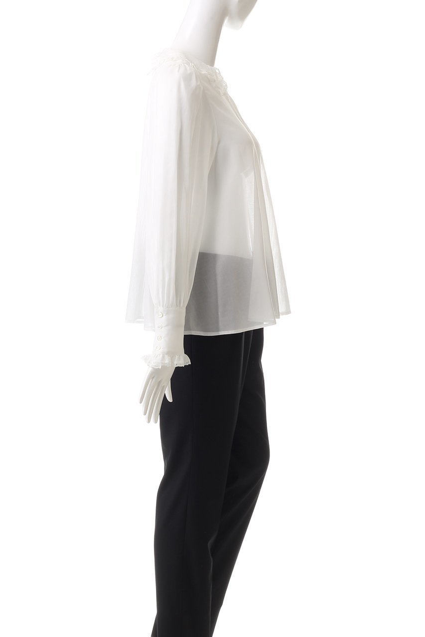 【ビリティス ディセッタン/Bilitis dix-sept ans】のレースカラーブラウス 人気、トレンドファッション・服の通販 founy(ファニー) 　ファッション　Fashion　レディースファッション　Fashion for Women　トップス・カットソー　Cut & Sew Tops　シャツ・ブラウス・オフィスカジュアル　Elegant Blouses & Button-Ups　シアー　Sheer, See-Through　スリーブ　Sleeve, Long Sleeve / Short Sleeve　フロント　Front, Front Design　レース　Lace, Lace Fabric　ロング　Long, Long-Length　エレガント 上品　Elegant　other-3|ID: prp329100004208528 ipo3291000000035488346