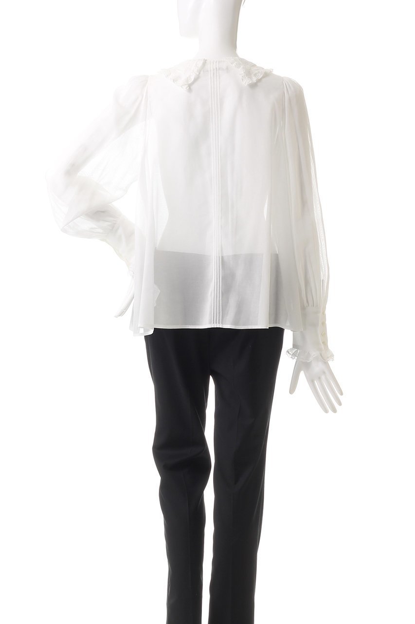 【ビリティス ディセッタン/Bilitis dix-sept ans】のレースカラーブラウス 人気、トレンドファッション・服の通販 founy(ファニー) 　ファッション　Fashion　レディースファッション　Fashion for Women　トップス・カットソー　Cut & Sew Tops　シャツ・ブラウス・オフィスカジュアル　Elegant Blouses & Button-Ups　シアー　Sheer, See-Through　スリーブ　Sleeve, Long Sleeve / Short Sleeve　フロント　Front, Front Design　レース　Lace, Lace Fabric　ロング　Long, Long-Length　エレガント 上品　Elegant　other-4|ID: prp329100004208528 ipo3291000000035488347