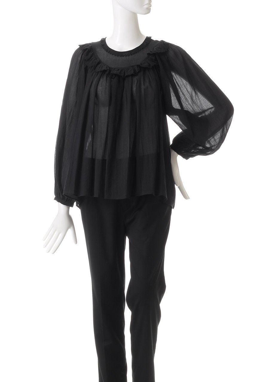 【ビリティス ディセッタン/Bilitis dix-sept ans】のラウンドヨークブラウス 人気、トレンドファッション・服の通販 founy(ファニー) 　ファッション　Fashion　レディースファッション　Fashion for Women　トップス・カットソー　Cut & Sew Tops　シャツ・ブラウス・オフィスカジュアル　Elegant Blouses & Button-Ups　ギャザー　Gathered, Ruffled　シアー　Sheer, See-Through　スリーブ　Sleeve, Long Sleeve / Short Sleeve　トレンド　Trend, Trending Now　フェミニン　Feminine, Girly　フリル　Frill, Ruffle　ヨーク　Yoke, Yoke Design　ラウンド　Round, Round Neck　ロング　Long, Long-Length　other-2|ID: prp329100004208529 ipo3291000000034955942