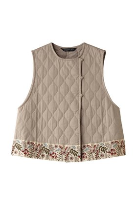 【ミズイロ インド/mizuiro ind】 quilting embroidary tape vest ベスト人気、トレンドファッション・服の通販 founy(ファニー) ファッション Fashion レディースファッション WOMEN アウター Coat Outerwear ジャケット Jackets A/W・秋冬 Aw・Autumn/Winter・Fw・Fall-Winter アンティーク Antique キルティング Quilting ショート Short ジャケット Jacket ベスト Vest リュクス Luxe エレガント 上品 Elegant NEW・新作・新着・新入荷 New Arrivals |ID:prp329100004208549