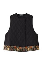 【ミズイロ インド/mizuiro ind】のquilting embroidary tape vest ベスト black|ID:prp329100004208549