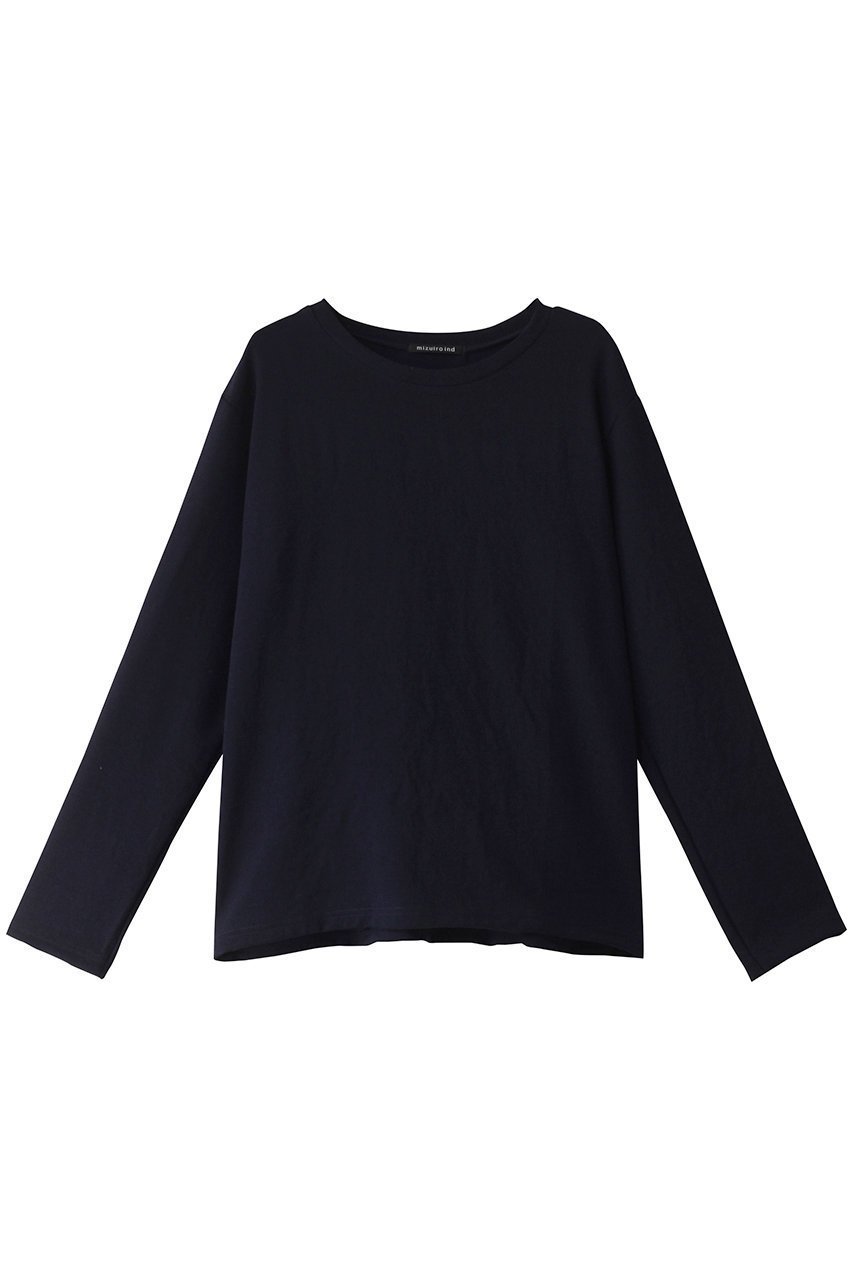 【ミズイロ インド/mizuiro ind】のgeorgette crew neck T Tシャツ インテリア・キッズ・メンズ・レディースファッション・服の通販 founy(ファニー) 　ファッション　Fashion　レディースファッション　Fashion for Women　トップス・カットソー　Cut & Sew Tops　シャツ・ブラウス・オフィスカジュアル　Elegant Blouses & Button-Ups　ロングTシャツ・Tシャツ　Longline T-Shirts & Tees　カットソー・ベーシックTシャツ　Cut-and-Sewn Tops / Stretch Tees & Basics　インナー　Innerwear　シンプル　Simple, Minimal　ジョーゼット　Georgette, Semi-Sheer Fabric　スリーブ　Sleeve, Long Sleeve / Short Sleeve　ロング　Long, Long-Length　ヴィンテージ　Vintage Style　エレガント 上品　Elegant　定番　Standard, Basic Item　navy|ID: prp329100004208557 ipo3291000000032894296