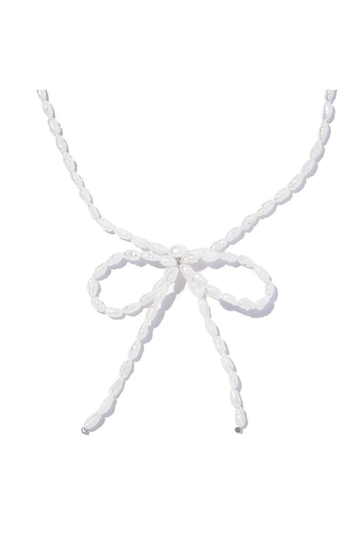 【ルボンボン/les bonbon】のbow pearl ネックレス インテリア・キッズ・メンズ・レディースファッション・服の通販 founy(ファニー) https://founy.com/ ファッション Fashion レディースファッション Fashion for Women ジュエリー Jewelry ネックレス Necklaces & Pendants ネックレス Necklace, Pendant Necklace パール Pearl, Pearl Accent フォルム Silhouette, Form |ID: prp329100004208591 ipo3291000000035659463