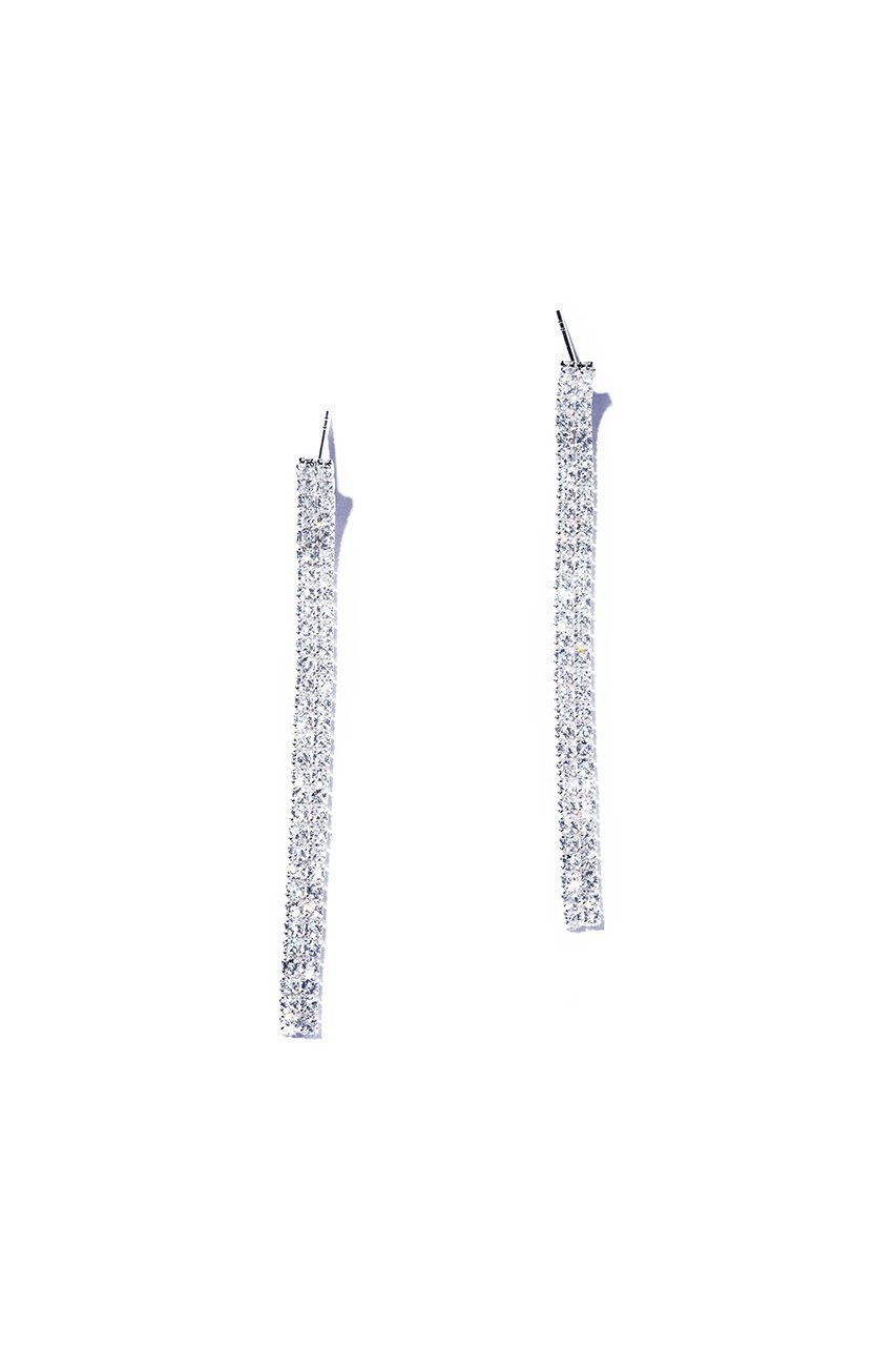 【ルボンボン/les bonbon】のprincess double ロングピアス インテリア・キッズ・メンズ・レディースファッション・服の通販 founy(ファニー) 　ファッション　Fashion　レディースファッション　Fashion for Women　ジュエリー　Jewelry　ファッションリング　Fashion Rings　イヤリング・フープ・ドロップタイプ　Hoop, Drop & Clip Earrings　イヤリング　Earrings　エレガント 上品　Elegant　ストーン　Stone, Gem-Like　チェーン　Chain, Chain Strap　リュクス　Luxury, Elegant, High-End, Chic　ロング　Long, Long-Length　ワンポイント　One Point, Statement Accent　再入荷　Restock / Back in Stock　シルバー|ID: prp329100004208600 ipo3291000000035726472