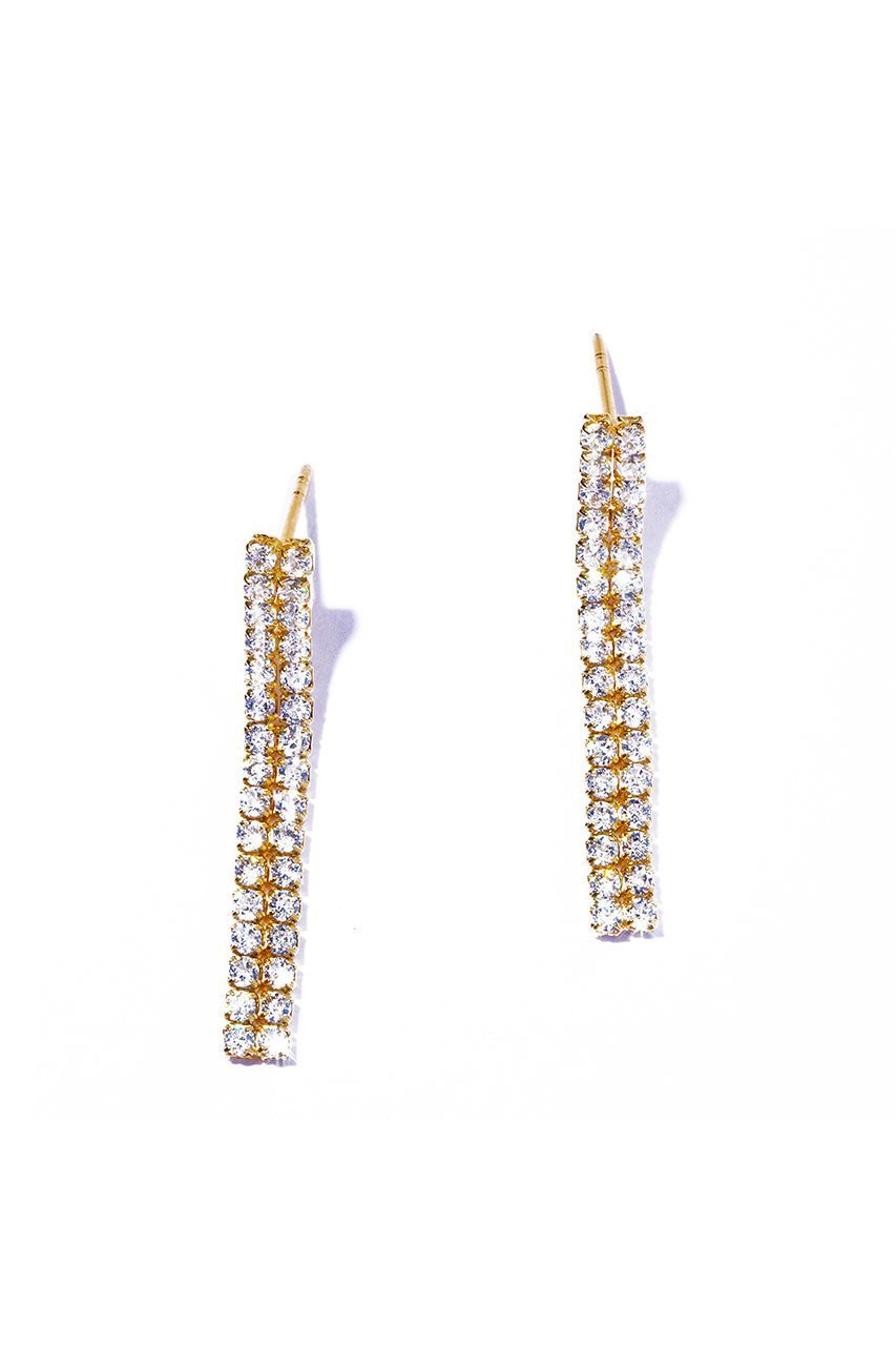 【ルボンボン/les bonbon】のprincess double ピアス 人気、トレンドファッション・服の通販 founy(ファニー) 　ファッション　Fashion　レディースファッション　Fashion for Women　ジュエリー　Jewelry　ファッションリング　Fashion Rings　イヤリング・フープ・ドロップタイプ　Hoop, Drop & Clip Earrings　イヤリング　Earrings　エレガント 上品　Elegant　ストーン　Stone, Gem-Like　チェーン　Chain, Chain Strap　モノトーン　Monotone, Black and White　リュクス　Luxury, Elegant, High-End, Chic　 other-1|ID: prp329100004208603 ipo3291000000035726427