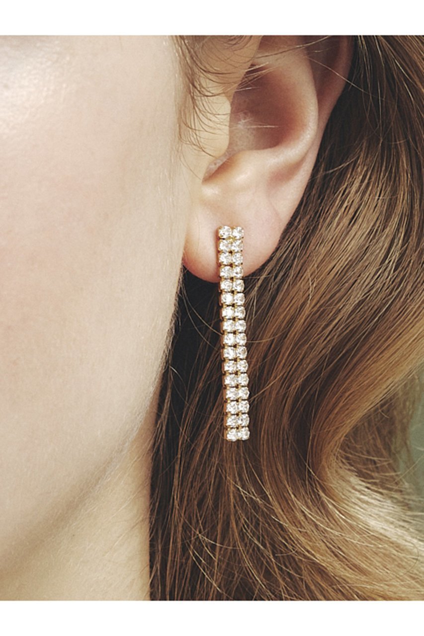 【ルボンボン/les bonbon】のprincess double ピアス 人気、トレンドファッション・服の通販 founy(ファニー) 　ファッション　Fashion　レディースファッション　Fashion for Women　ジュエリー　Jewelry　ファッションリング　Fashion Rings　イヤリング・フープ・ドロップタイプ　Hoop, Drop & Clip Earrings　イヤリング　Earrings　エレガント 上品　Elegant　ストーン　Stone, Gem-Like　チェーン　Chain, Chain Strap　モノトーン　Monotone, Black and White　リュクス　Luxury, Elegant, High-End, Chic　other-2|ID: prp329100004208603 ipo3291000000035726430