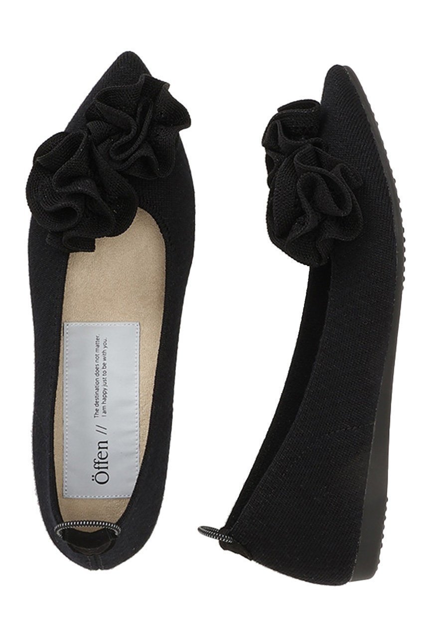 【オッフェン/Offen】のpointed-CELOSIA インテリア・キッズ・メンズ・レディースファッション・服の通販 founy(ファニー) 　ファッション　Fashion　レディースファッション　Fashion for Women　クッション　Cushion, Throw Pillow　軽量　Lightweight, Ultra Light　シューズ　Shoes, Footwear　フラット　Flat, Flat Shoes　ミックス　Mix, Mixed Style　リボン　Ribbon, Bow　おすすめ　Recommended / Our Picks　BLACK|ID: prp329100004208628 ipo3291000000032804327