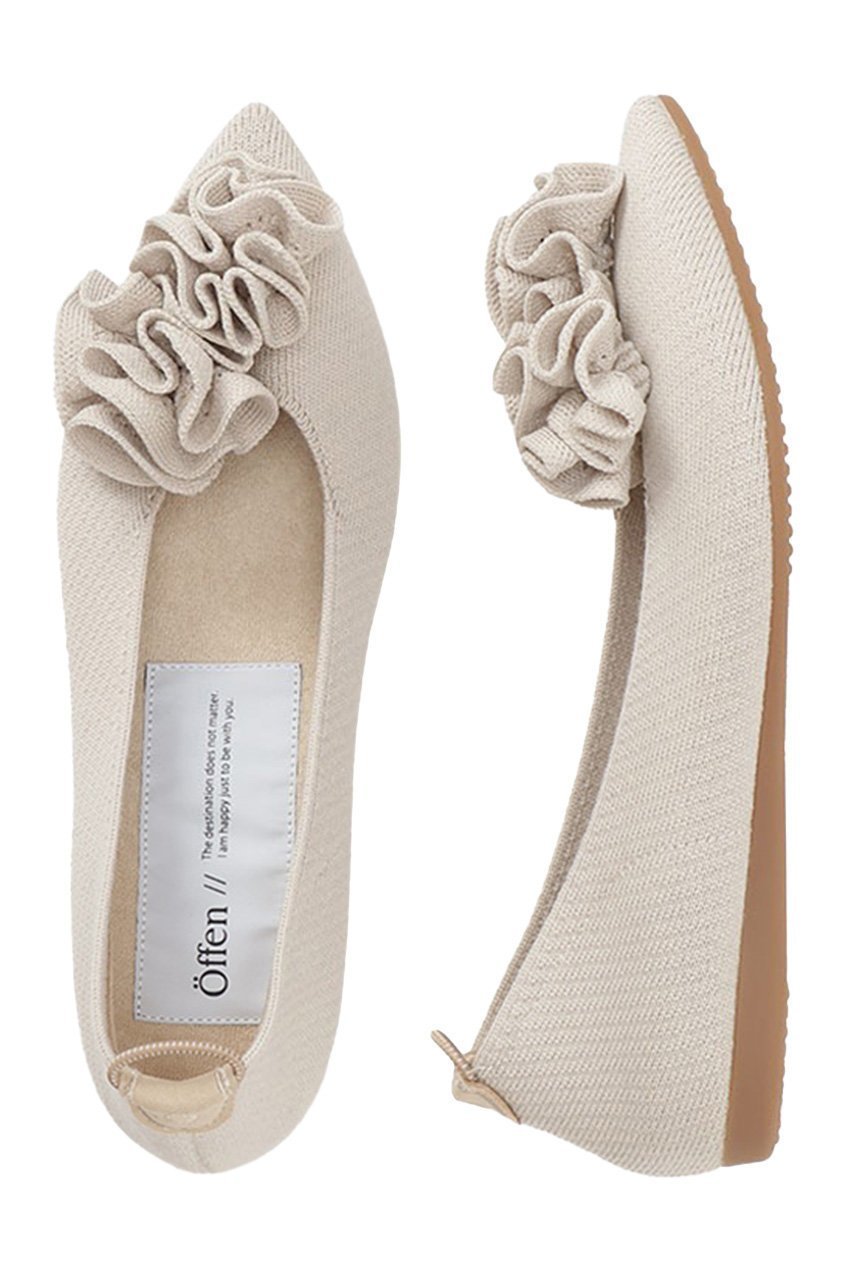 【オッフェン/Offen】のpointed-CELOSIA インテリア・キッズ・メンズ・レディースファッション・服の通販 founy(ファニー) 　ファッション　Fashion　レディースファッション　Fashion for Women　クッション　Cushion, Throw Pillow　軽量　Lightweight, Ultra Light　シューズ　Shoes, Footwear　フラット　Flat, Flat Shoes　ミックス　Mix, Mixed Style　リボン　Ribbon, Bow　おすすめ　Recommended / Our Picks　BEIGE|ID: prp329100004208628 ipo3291000000032804328