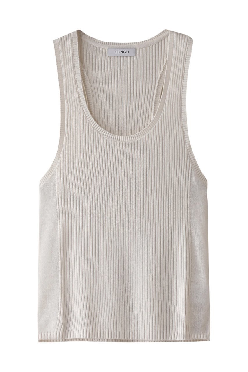 【ドンリー/DONGLI】のTANK TOP インテリア・キッズ・メンズ・レディースファッション・服の通販 founy(ファニー) 　ファッション　Fashion　レディースファッション　WOMEN　トップス・カットソー　Tops/Tshirt　キャミソール / ノースリーブ　No Sleeves　シャツ/ブラウス　Shirts/Blouses　ロング / Tシャツ　T-Shirts　カットソー　Cut and Sewn　A/W・秋冬　Aw・Autumn/Winter・Fw・Fall-Winter　インナー　Inner　カシミヤ　Cashmere　キャミソール　Camisole　シルク　Silk　ジャケット　Jacket　タンク　Tank　フィット　Fit　NEW・新作・新着・新入荷　New Arrivals　ホワイト|ID: prp329100004210135 ipo3291000000029191386