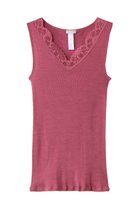 【ハンロ/HANRO】のWOOLEN LACEタンクトップ ワインピンク|ID: prp329100004210188 ipo3291000000035927135