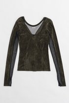 【プランク プロジェクト/PRANK PROJECT】の2WAYベロアトップ/ 2way Velor Top KHK(カーキ)|ID: prp329100004210193 ipo3291000000034421251