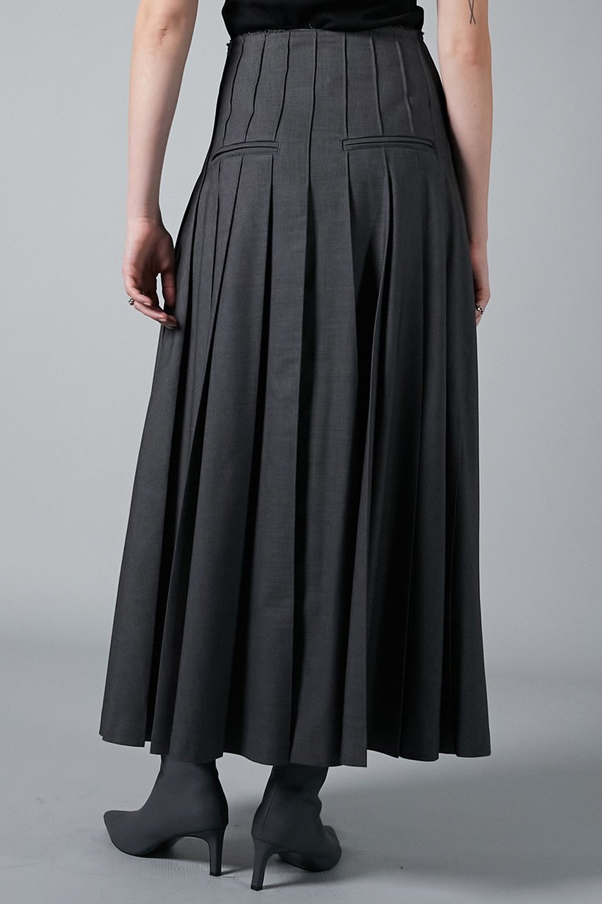 【プランク プロジェクト/PRANK PROJECT】のウールマキシプリーツスカート 人気、トレンドファッション・服の通販 founy(ファニー) 　ファッション　Fashion　レディースファッション　Fashion for Women　スカート　Skirts　プリーツスカート / 上品フェミニンスタイル　Pleated Skirts　ロングスカート　Long Skirts / Maxi & Midi Skirts　スリット　Slit, Slit Detail　ツイル　Twist, Twisted Detail　フロント　Front, Front Design　プリーツ　Pleats, Pleated　ロング　Long, Long-Length　other-3|ID: prp329100004210195 ipo3291000000035509296