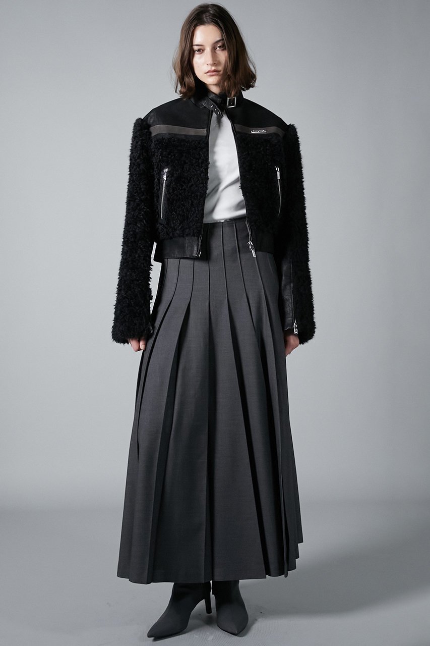 【プランク プロジェクト/PRANK PROJECT】のウールマキシプリーツスカート 人気、トレンドファッション・服の通販 founy(ファニー) 　ファッション　Fashion　レディースファッション　Fashion for Women　スカート　Skirts　プリーツスカート / 上品フェミニンスタイル　Pleated Skirts　ロングスカート　Long Skirts / Maxi & Midi Skirts　スリット　Slit, Slit Detail　ツイル　Twist, Twisted Detail　フロント　Front, Front Design　プリーツ　Pleats, Pleated　ロング　Long, Long-Length　other-6|ID: prp329100004210195 ipo3291000000035509299