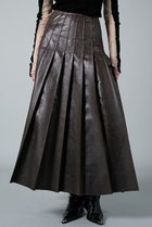 【プランク プロジェクト/PRANK PROJECT】のプリテッドマキシスカート 人気、トレンドファッション・服の通販 founy(ファニー) ファッション Fashion レディースファッション Fashion for Women スカート Skirts ロングスカート Long Skirts / Maxi & Midi Skirts スリット Slit, Slit Detail フェイクレザー Faux Leather, PU Leather フロント Front, Front Design プリーツ Pleats, Pleated リアル Real, Realistic ロング Long, Long-Length thumbnail BRN(ブラウン)|ID: prp329100004210196 ipo3291000000034980881
