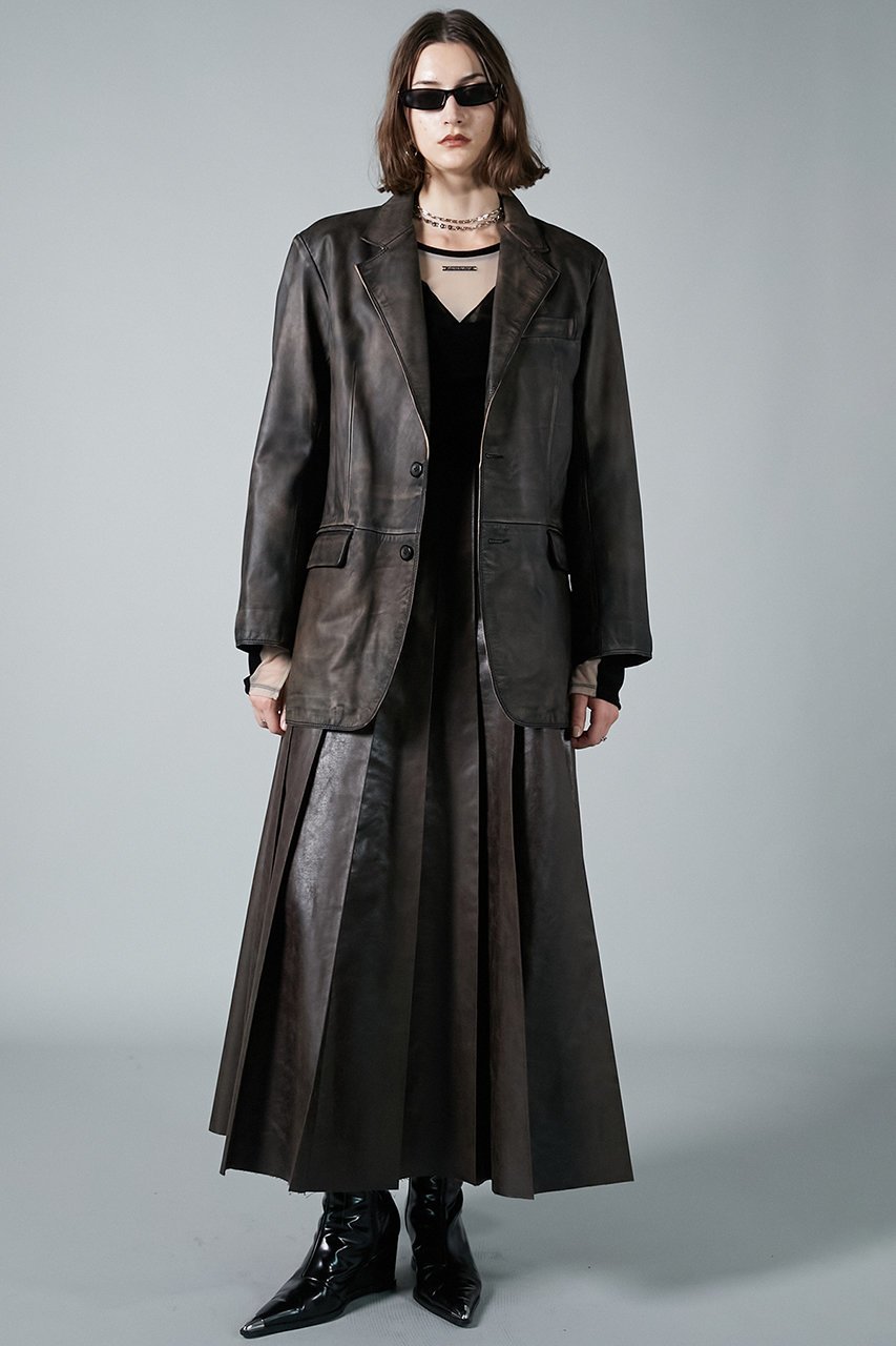 【プランク プロジェクト/PRANK PROJECT】のプリテッドマキシスカート 人気、トレンドファッション・服の通販 founy(ファニー) ファッション Fashion レディースファッション Fashion for Women スカート Skirts ロングスカート Long Skirts / Maxi & Midi Skirts スリット Slit, Slit Detail フェイクレザー Faux Leather, PU Leather フロント Front, Front Design プリーツ Pleats, Pleated リアル Real, Realistic ロング Long, Long-Length other-5|ID: prp329100004210196 ipo3291000000034980885