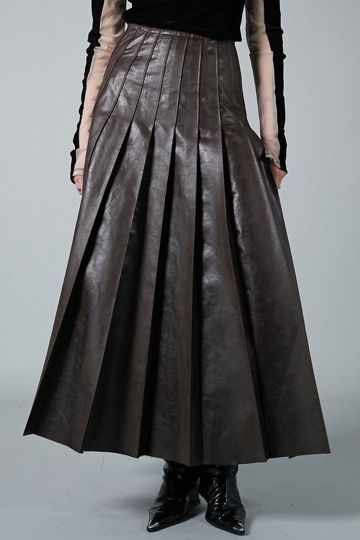 【プランク プロジェクト/PRANK PROJECT】のプリテッドマキシスカート インテリア・キッズ・メンズ・レディースファッション・服の通販 founy(ファニー) https://founy.com/ ファッション Fashion レディースファッション Fashion for Women スカート Skirts ロングスカート Long Skirts / Maxi & Midi Skirts スリット Slit, Slit Detail フェイクレザー Faux Leather, PU Leather フロント Front, Front Design プリーツ Pleats, Pleated リアル Real, Realistic ロング Long, Long-Length |ID: prp329100004210196 ipo3291000000035773715