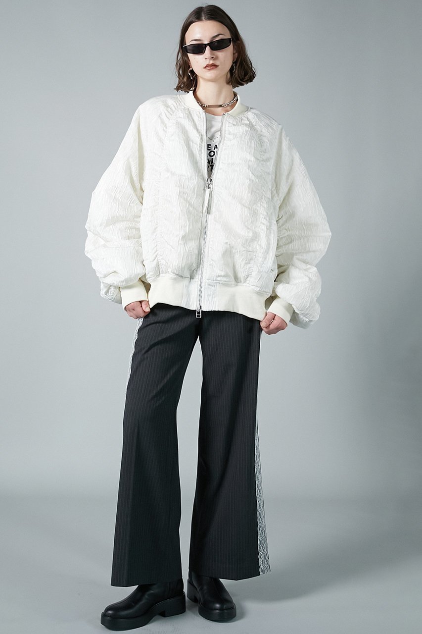 【プランク プロジェクト/PRANK PROJECT】のフォルムスリーブジャガードMA-1 人気、トレンドファッション・服の通販 founy(ファニー) 　ファッション　Fashion　レディースファッション　Fashion for Women　アウター　Coat / Outerwear Collection　レディースジャケット・軽アウター　Jackets　ブルゾンジャケット・スポーティアウター　Blouson Jackets　MA-1ジャケット　MA-1 Bomber Jackets / Flight Jackets　ジャケット　Jacket, Outerwear　フォルム　Silhouette, Form　ブルゾン　Blouson, Bomber Jacket　メタル　Metal, Metal Parts　other-2|ID: prp329100004210201 ipo3291000000032964551