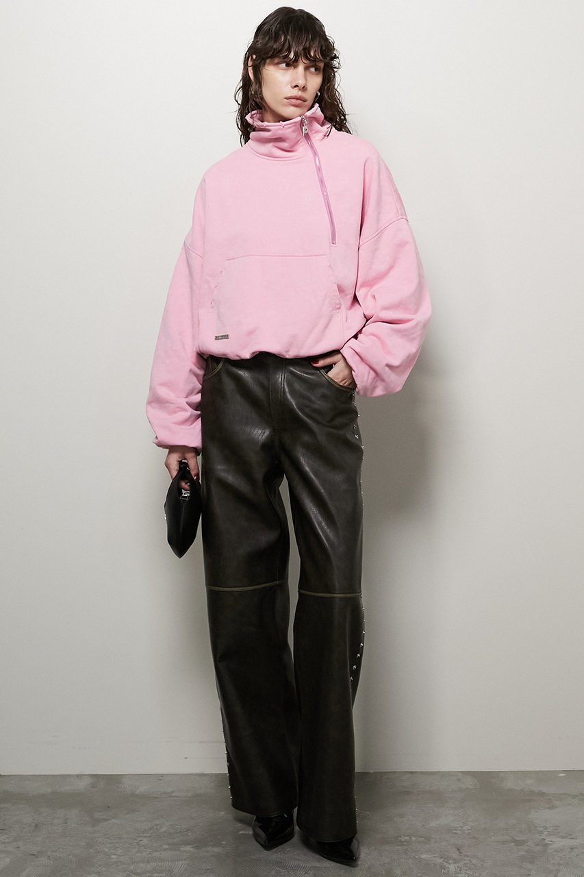 【プランク プロジェクト/PRANK PROJECT】のアシンメトリージップスウェット/Asymmetry Zip Sweatshirts 人気、トレンドファッション・服の通販 founy(ファニー) 　ファッション　Fashion　レディースファッション　Fashion for Women　トップス・カットソー　Cut & Sew Tops　シャツ・ブラウス・オフィスカジュアル　Elegant Blouses & Button-Ups　レディースパーカー・カジュアルフーディー　Casual Hoodies & Sweatshirts　ロングTシャツ・Tシャツ　Longline T-Shirts & Tees　スウェット・クルーネックトップス　Sweatshirts & Crewnecks / Relaxed Fit Sweat Tops　カットソー・ベーシックTシャツ　Cut-and-Sewn Tops / Stretch Tees & Basics　コンパクト　Compact, Small Size　ジップ　Zip, Zipper　バルーン　Balloon, Balloon Silhouette　ブリーチ　Bleach, Washed Finish　ワイド　Wide, Wide Fit　other-2|ID: prp329100004210204 ipo3291000000032844207