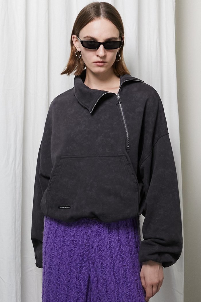 【プランク プロジェクト/PRANK PROJECT】のアシンメトリージップスウェット/Asymmetry Zip Sweatshirts インテリア・キッズ・メンズ・レディースファッション・服の通販 founy(ファニー) https://founy.com/ ファッション Fashion レディースファッション Fashion for Women トップス・カットソー Cut & Sew Tops シャツ・ブラウス・オフィスカジュアル Elegant Blouses & Button-Ups レディースパーカー・カジュアルフーディー Casual Hoodies & Sweatshirts ロングTシャツ・Tシャツ Longline T-Shirts & Tees スウェット・クルーネックトップス Sweatshirts & Crewnecks / Relaxed Fit Sweat Tops カットソー・ベーシックTシャツ Cut-and-Sewn Tops / Stretch Tees & Basics コンパクト Compact, Small Size ジップ Zip, Zipper バルーン Balloon, Balloon Silhouette ブリーチ Bleach, Washed Finish ワイド Wide, Wide Fit |ID: prp329100004210204 ipo3291000000035061711