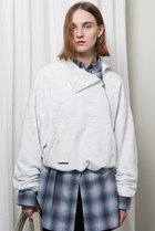 【プランク プロジェクト/PRANK PROJECT】のアシンメトリージップスウェット/Asymmetry Zip Sweatshirts WHT(ホワイト)|ID: prp329100004210204 ipo3291000000035061714
