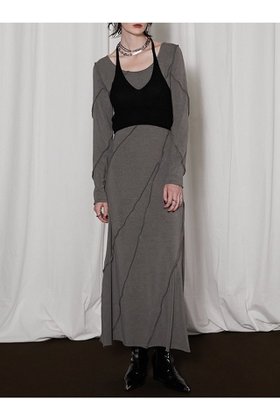 【プランク プロジェクト/PRANK PROJECT】のニットレイヤードマキシワンピ/Knit Layered Maxi One Piece 人気、トレンドファッション・服の通販 founy(ファニー) ファッション Fashion レディースファッション WOMEN ワンピース Dress チュニック Tunic マキシワンピース Maxi Dress チュニック Tunic ビスチェ Bustier リボン Ribbon ロング Long NEW・新作・新着・新入荷 New Arrivals |ID:prp329100004210206