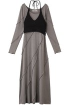 【プランク プロジェクト/PRANK PROJECT】のニットレイヤードマキシワンピ/Knit Layered Maxi One Piece GRY(グレー)|ID: prp329100004210206 ipo3291000000034421929