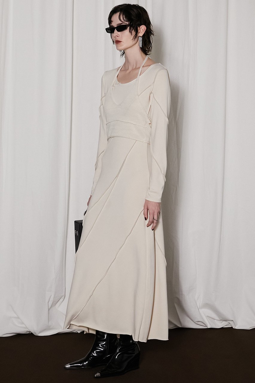 【プランク プロジェクト/PRANK PROJECT】のニットレイヤードマキシワンピ/Knit Layered Maxi One Piece 人気、トレンドファッション・服の通販 founy(ファニー) ファッション Fashion レディースファッション Fashion for Women ワンピース Dresses チュニック Tunic Tops & Dresses マキシ丈ワンピース・ロングドレス Maxi Dresses / Long One-Pieces チュニック Tunic, Long Top ビスチェ Bustier, Corset Top リボン Ribbon, Bow ロング Long, Long-Length other-7|ID: prp329100004210206 ipo3291000000034421937