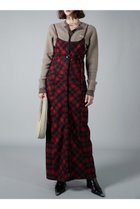 【プランク プロジェクト/PRANK PROJECT】の2WAYシャギーチェックマキシワンピース/2WAY Shaggy Check Maxi One Piece RED(レッド)|ID: prp329100004210207 ipo3291000000029191656