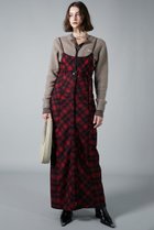 【プランク プロジェクト/PRANK PROJECT】の2WAYシャギーチェックマキシワンピース/2WAY Shaggy Check Maxi One Piece RED(レッド)|ID: prp329100004210207 ipo3291000000032889229