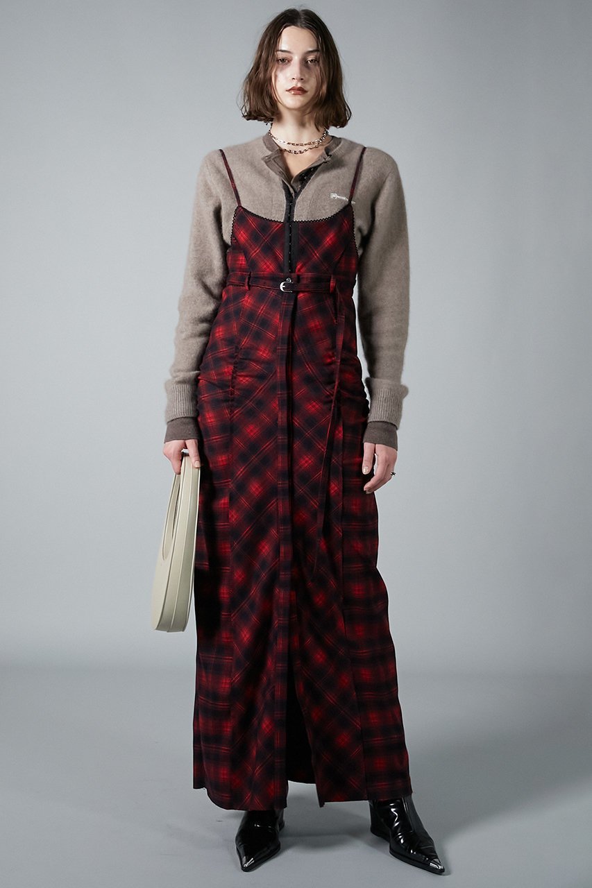 【プランク プロジェクト/PRANK PROJECT】の2WAYシャギーチェックマキシワンピース/2WAY Shaggy Check Maxi One Piece 人気、トレンドファッション・服の通販 founy(ファニー) 　ファッション　Fashion　レディースファッション　Fashion for Women　ワンピース　Dresses　チュニック　Tunic Tops & Dresses　マキシ丈ワンピース・ロングドレス　Maxi Dresses / Long One-Pieces　おすすめ　Recommended / Our Picks　スリット　Slit, Slit Detail　チェック　Check, Plaid, Tartan　チュニック　Tunic, Long Top　マキシ　Maxi, Full Length　ロング　Long, Long-Length　ヴィンテージ　Vintage Style　冬　Winter / This Winter　other-5|ID: prp329100004210207 ipo3291000000032889242