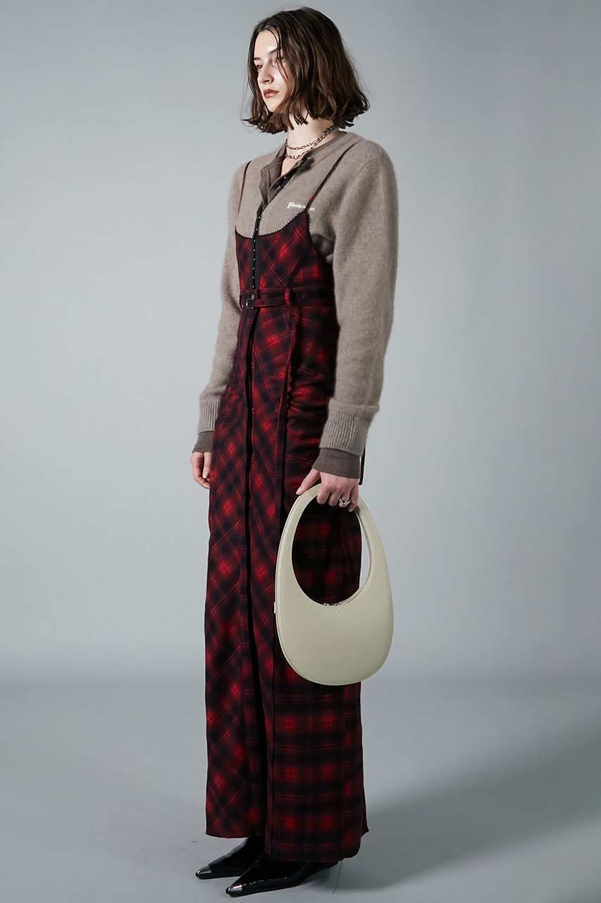 【プランク プロジェクト/PRANK PROJECT】の2WAYシャギーチェックマキシワンピース/2WAY Shaggy Check Maxi One Piece 人気、トレンドファッション・服の通販 founy(ファニー) 　ファッション　Fashion　レディースファッション　Fashion for Women　ワンピース　Dresses　チュニック　Tunic Tops & Dresses　マキシ丈ワンピース・ロングドレス　Maxi Dresses / Long One-Pieces　おすすめ　Recommended / Our Picks　スリット　Slit, Slit Detail　チェック　Check, Plaid, Tartan　チュニック　Tunic, Long Top　マキシ　Maxi, Full Length　ロング　Long, Long-Length　ヴィンテージ　Vintage Style　冬　Winter / This Winter　other-2|ID: prp329100004210207 ipo3291000000035116512