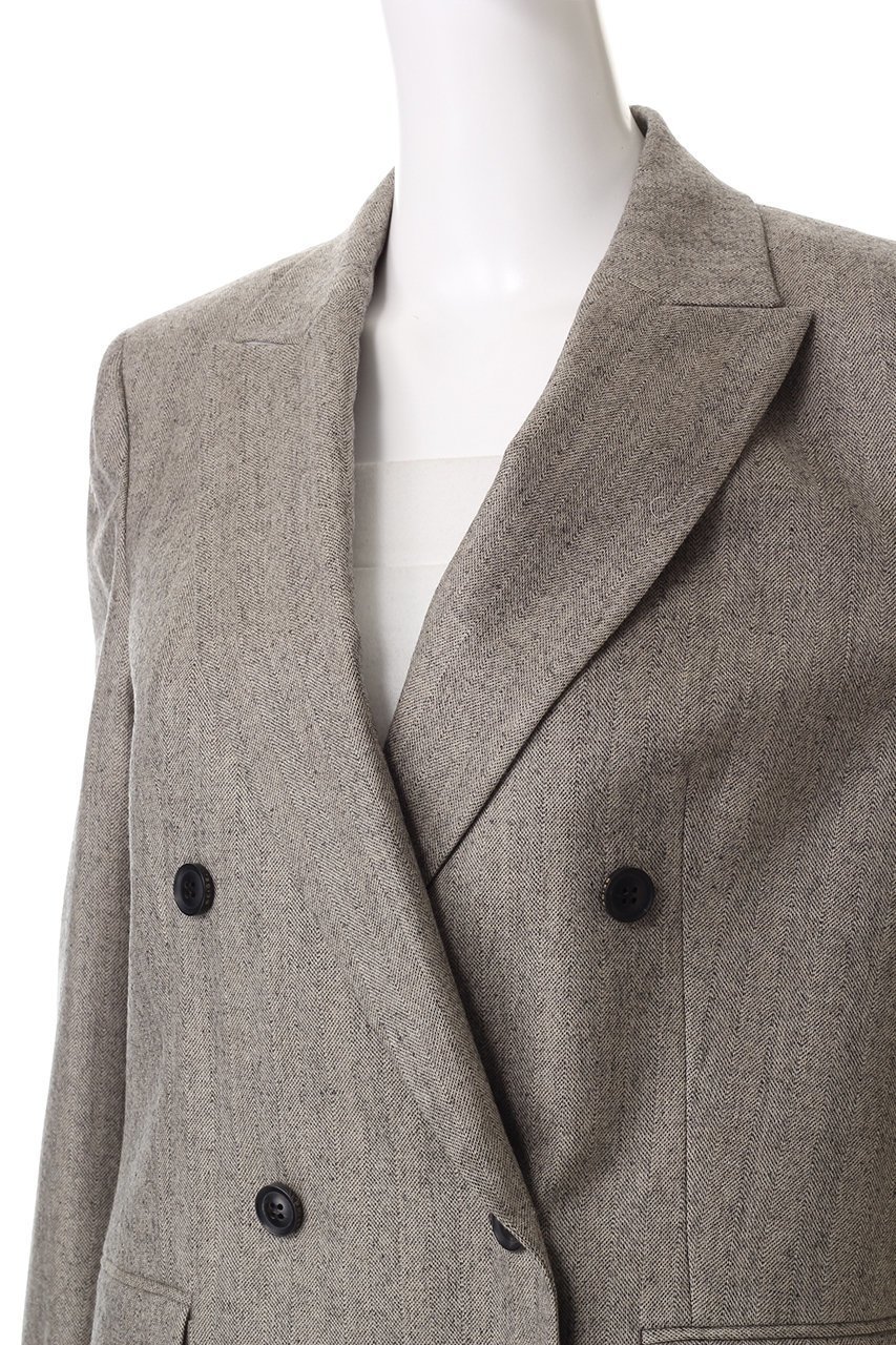 【ベイジ,/BEIGE,】のNATION(ナシオン)/ウールヘリンボンダブルジャケット 人気、トレンドファッション・服の通販 founy(ファニー) 　ファッション　Fashion　レディースファッション　Fashion for Women　アウター　Coat / Outerwear Collection　レディースジャケット・軽アウター　Jackets　クラシカル　Classical, Vintage-Inspired　シェイプ　Shape, Slim Fit　ジャケット　Jacket, Outerwear　デニム　Denim, Jeans Material　other-5|ID: prp329100004210262 ipo3291000000035720951