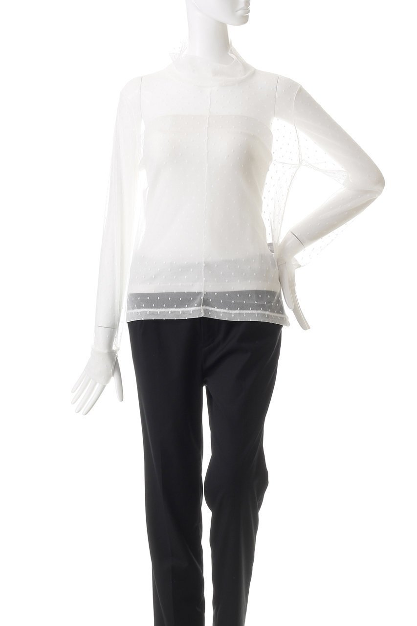 【ルームエイト/Room no.8】のメッシュ サムホールトップス 人気、トレンドファッション・服の通販 founy(ファニー) 　ファッション　Fashion　レディースファッション　Fashion for Women　トップス・カットソー　Cut & Sew Tops　シャツ・ブラウス・オフィスカジュアル　Elegant Blouses & Button-Ups　ロングTシャツ・Tシャツ　Longline T-Shirts & Tees　カットソー・ベーシックTシャツ　Cut-and-Sewn Tops / Stretch Tees & Basics　おすすめ　Recommended / Our Picks　インナー　Innerwear　ジャケット　Jacket, Outerwear　スウェット / スエット　Sweatshirt, Sweatwear　スリーブ　Sleeve, Long Sleeve / Short Sleeve　トレンド　Trend, Trending Now　ドット　Polka Dot, Dot Pattern　フェミニン　Feminine, Girly　メッシュ　Mesh, Net Fabric　ロング　Long, Long-Length　ワンポイント　One Point, Statement Accent　エレガント 上品　Elegant　other-2|ID: prp329100004211626 ipo3291000000035421908