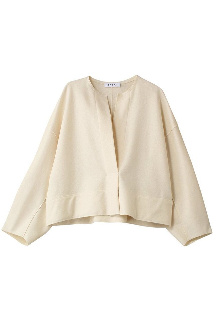 【サクラ/SACRA】のリングミルドウールノーカラープルオーバー インテリア・キッズ・メンズ・レディースファッション・服の通販 founy(ファニー) https://founy.com/ ファッション Fashion レディースファッション Fashion for Women トップス・カットソー Cut & Sew Tops ニット Knit Tops & Sweaters カジュアルプルオーバー・ニットトップス Pullovers & Knit Tops / Casual Pullovers ショート Short, Short Length スリット Slit, Slit Detail スリーブ Sleeve, Long Sleeve / Short Sleeve ワイド Wide, Wide Fit |ID: prp329100004211627 ipo3291000000032915597