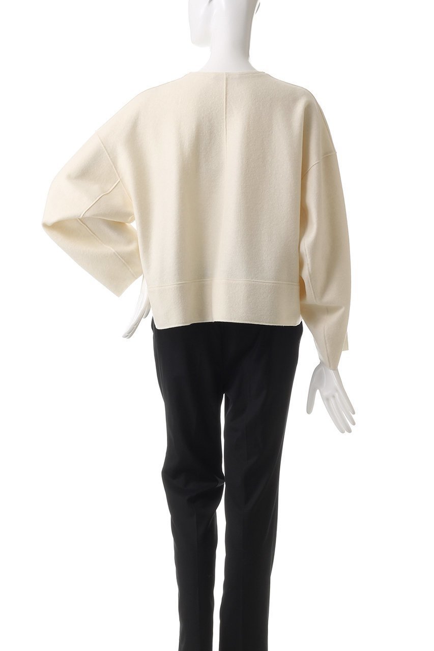 【サクラ/SACRA】のリングミルドウールノーカラープルオーバー 人気、トレンドファッション・服の通販 founy(ファニー) ファッション Fashion レディースファッション Fashion for Women トップス・カットソー Cut & Sew Tops ニット Knit Tops & Sweaters カジュアルプルオーバー・ニットトップス Pullovers & Knit Tops / Casual Pullovers ショート Short, Short Length スリット Slit, Slit Detail スリーブ Sleeve, Long Sleeve / Short Sleeve ワイド Wide, Wide Fit other-4|ID: prp329100004211627 ipo3291000000032915633