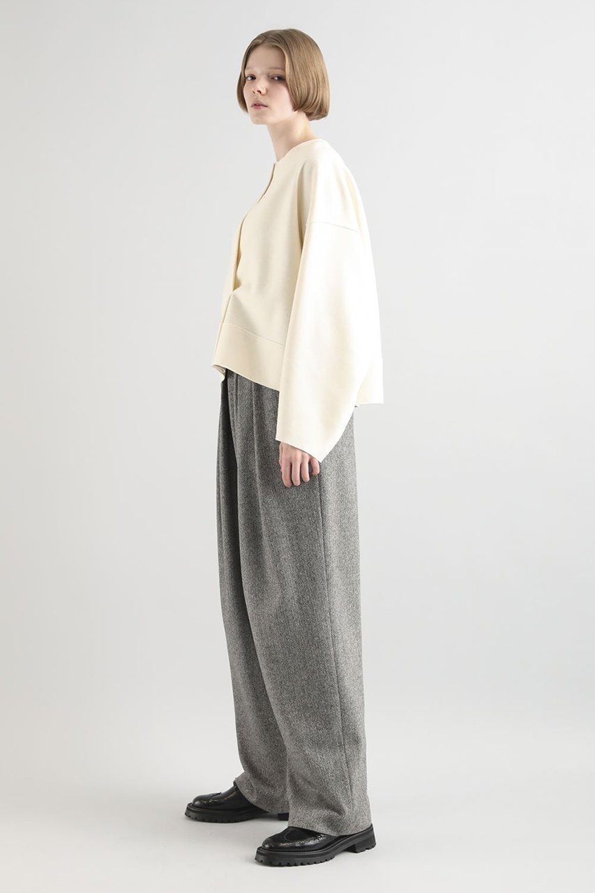 【サクラ/SACRA】のリングミルドウールノーカラープルオーバー 人気、トレンドファッション・服の通販 founy(ファニー) ファッション Fashion レディースファッション Fashion for Women トップス・カットソー Cut & Sew Tops ニット Knit Tops & Sweaters カジュアルプルオーバー・ニットトップス Pullovers & Knit Tops / Casual Pullovers ショート Short, Short Length スリット Slit, Slit Detail スリーブ Sleeve, Long Sleeve / Short Sleeve ワイド Wide, Wide Fit other-6|ID: prp329100004211627 ipo3291000000032915652