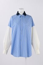 【エンフォルド/ENFOLD】のSTRIPE MIX ニットクレリック SH/シャツ 人気、トレンドファッション・服の通販 founy(ファニー) ファッション Fashion レディースファッション Fashion for Women トップス・カットソー Cut & Sew Tops ニット Knit Tops & Sweaters シャツ・ブラウス・オフィスカジュアル Elegant Blouses & Button-Ups スリーブ Sleeve, Long Sleeve / Short Sleeve ボックス Boxy, Box Shape ミックス Mix, Mixed Style ロング Long, Long-Length 冬 Winter / This Winter thumbnail エクリュ|ID: prp329100004211648 ipo3291000000036399096