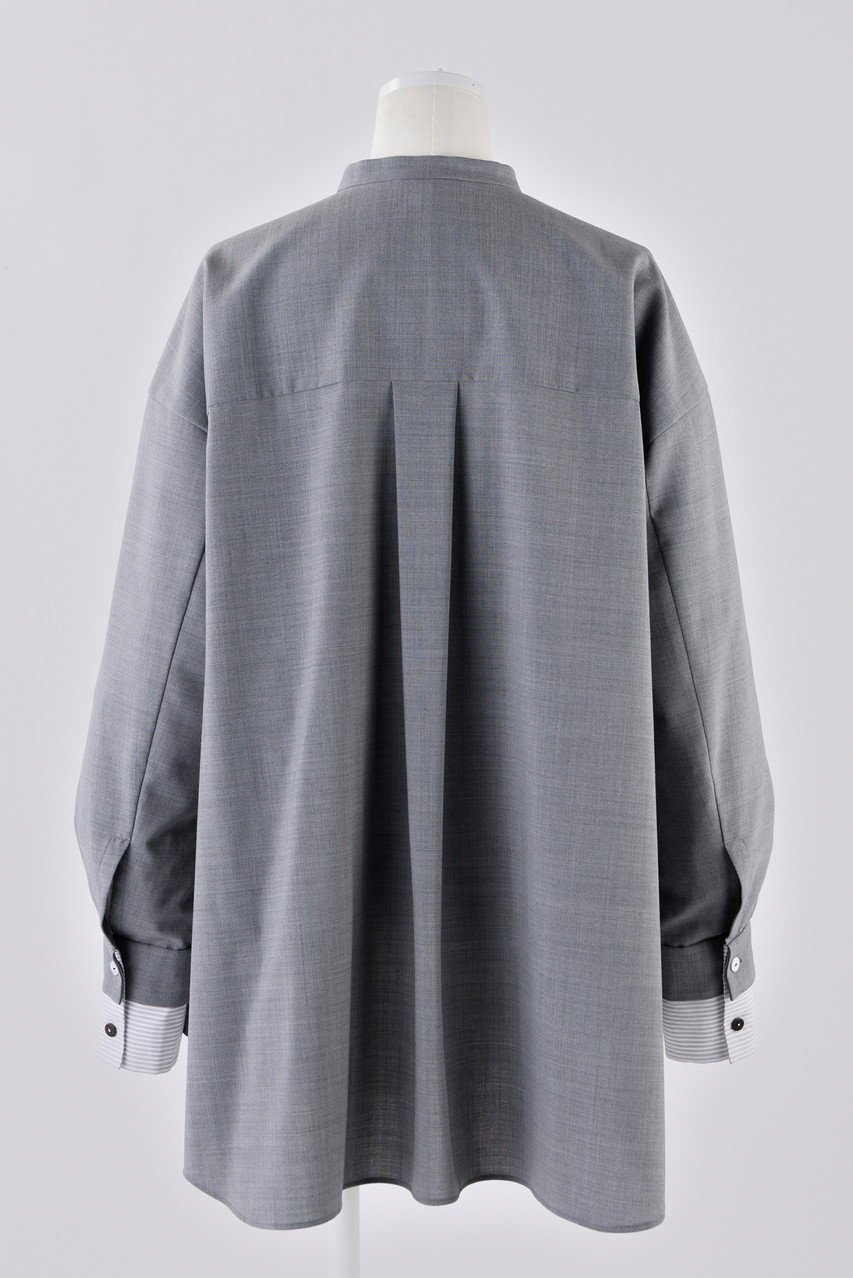 【エンフォルド/ENFOLD】のT/Wトロ オーバーSH/シャツ 人気、トレンドファッション・服の通販 founy(ファニー) 　ファッション　Fashion　レディースファッション　Fashion for Women　トップス・カットソー　Cut & Sew Tops　シャツ・ブラウス・オフィスカジュアル　Elegant Blouses & Button-Ups　ジャケット　Jacket, Outerwear　スリーブ　Sleeve, Long Sleeve / Short Sleeve　フラップ　Flap, Flap Pocket　ポケット　Pocket, Pocket Detail　リラックス　Relax, Relaxed Fit　ロング　Long, Long-Length　冬　Winter / This Winter　other-3|ID: prp329100004211652 ipo3291000000032888351