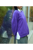 【ナゴンスタンス/nagonstans】のBOX P.O/プルオーバー 人気、トレンドファッション・服の通販 founy(ファニー) ファッション Fashion レディースファッション WOMEN トップス・カットソー Tops/Tshirt ニット Knit Tops プルオーバー Pullover スリット Slit バランス Balance ボックス Box thumbnail Grape|ID: prp329100004211660 ipo3291000000029242112