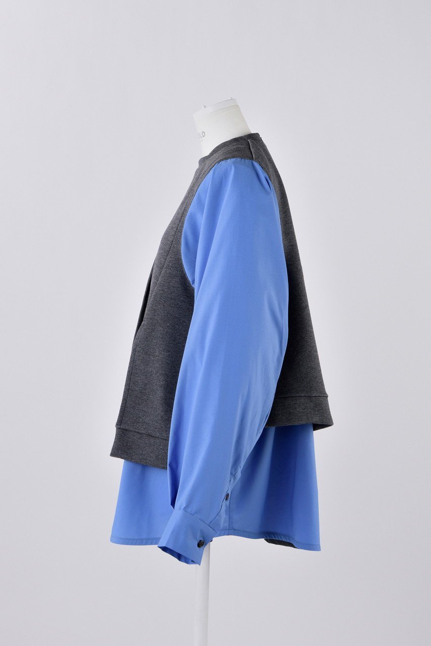 【エンフォルド/ENFOLD】のダンボール レイヤード P.O/プルオーバー 人気、トレンドファッション・服の通販 founy(ファニー) 　ファッション　Fashion　レディースファッション　WOMEN　トップス・カットソー　Tops/Tshirt　シャツ/ブラウス　Shirts/Blouses　パーカ　Sweats　ロング / Tシャツ　T-Shirts　プルオーバー　Pullover　スウェット　Sweat　カットソー　Cut and Sewn　スリーブ　Sleeve　ドッキング　Docking　フレア　Flare　other-2|ID: prp329100004211673 ipo3291000000031381902