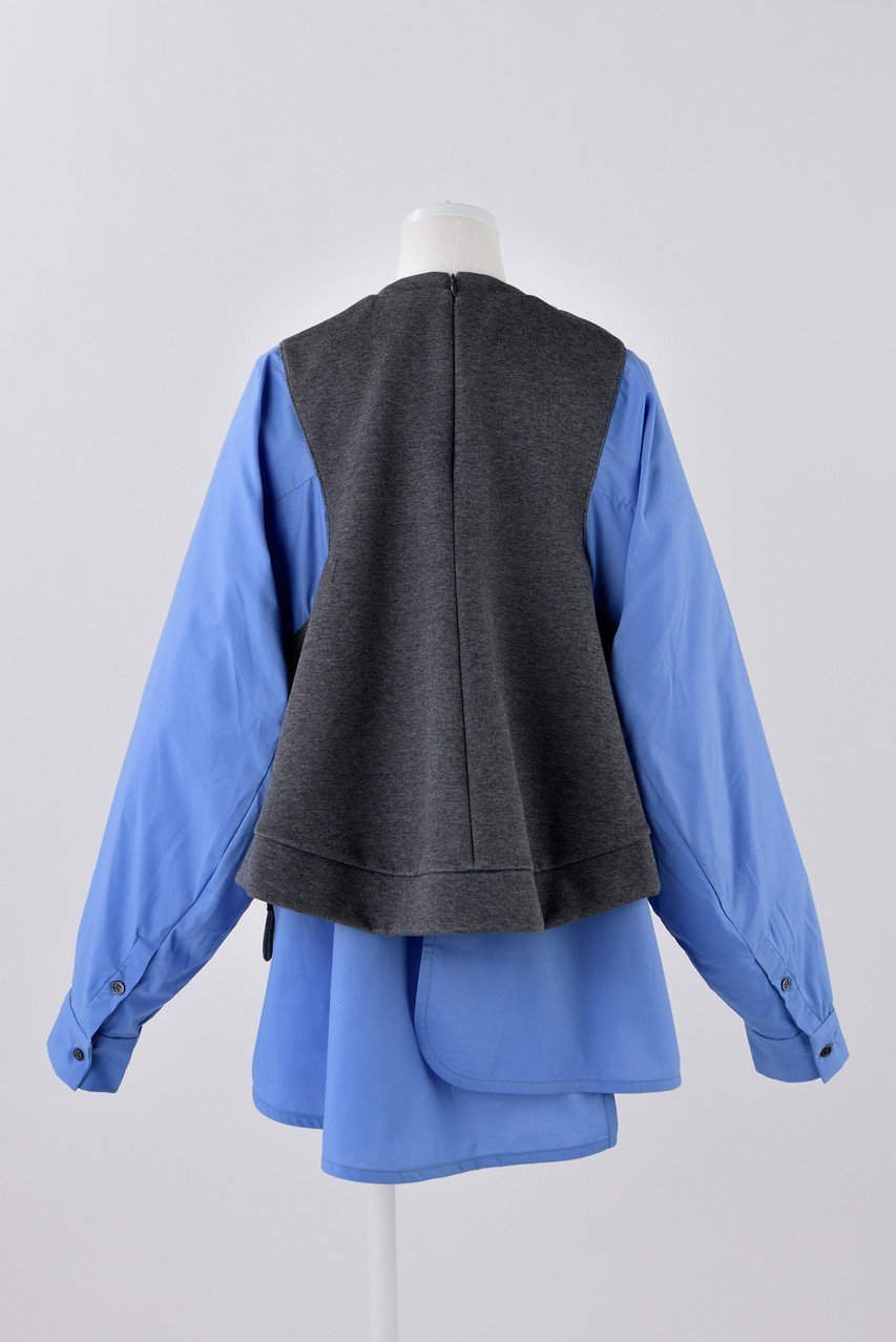 【エンフォルド/ENFOLD】のダンボール レイヤード P.O/プルオーバー 人気、トレンドファッション・服の通販 founy(ファニー) 　ファッション　Fashion　レディースファッション　WOMEN　トップス・カットソー　Tops/Tshirt　シャツ/ブラウス　Shirts/Blouses　パーカ　Sweats　ロング / Tシャツ　T-Shirts　プルオーバー　Pullover　スウェット　Sweat　カットソー　Cut and Sewn　スリーブ　Sleeve　ドッキング　Docking　フレア　Flare　other-3|ID: prp329100004211673 ipo3291000000031381904