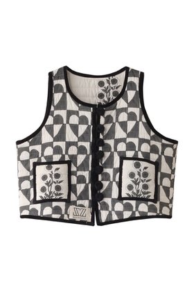 【エスゼット ブロックプリント/SZ Blockprints】のQUILTED VEST HEART COOKIE キルティングベスト 人気、トレンドファッション・服の通販 founy(ファニー) ファッション Fashion レディースファッション WOMEN アウター Coat Outerwear ジャケット Jackets キルティング Quilting コンパクト Compact ジャケット Jacket ベスト Vest ポケット Pocket NEW・新作・新着・新入荷 New Arrivals |ID:prp329100004211696