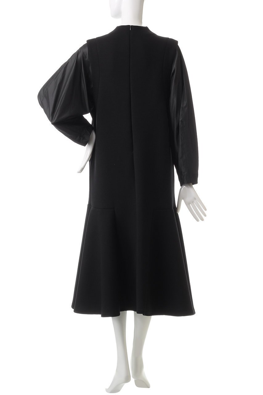 【ランバン オン ブルー/LANVIN en Bleu】のタフタスリーブコンビワンピース 人気、トレンドファッション・服の通販 founy(ファニー) 　ファッション　Fashion　レディースファッション　Fashion for Women　ワンピース　Dresses　チュニック　Tunic Tops & Dresses　おすすめ　Recommended / Our Picks　タフタ　Taffeta, Structured Fabric　チュニック　Tunic, Long Top　トレンド　Trend, Trending Now　フレア　Flare, Flared　リラックス　Relax, Relaxed Fit　ロング　Long, Long-Length　other-4|ID: prp329100004212843 ipo3291000000032884204