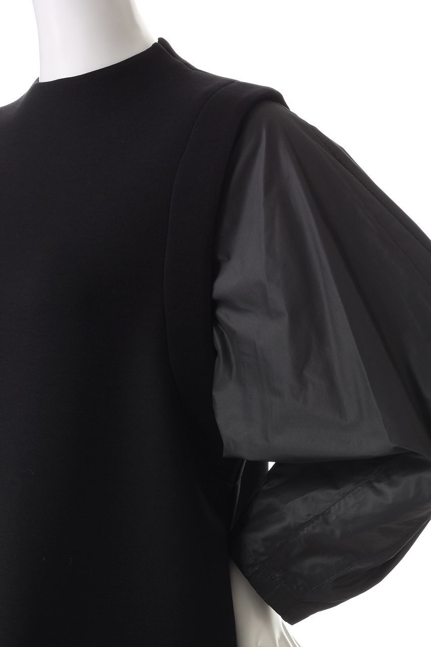 【ランバン オン ブルー/LANVIN en Bleu】のタフタスリーブコンビワンピース 人気、トレンドファッション・服の通販 founy(ファニー) 　ファッション　Fashion　レディースファッション　Fashion for Women　ワンピース　Dresses　チュニック　Tunic Tops & Dresses　おすすめ　Recommended / Our Picks　タフタ　Taffeta, Structured Fabric　チュニック　Tunic, Long Top　トレンド　Trend, Trending Now　フレア　Flare, Flared　リラックス　Relax, Relaxed Fit　ロング　Long, Long-Length　other-5|ID: prp329100004212843 ipo3291000000032884210