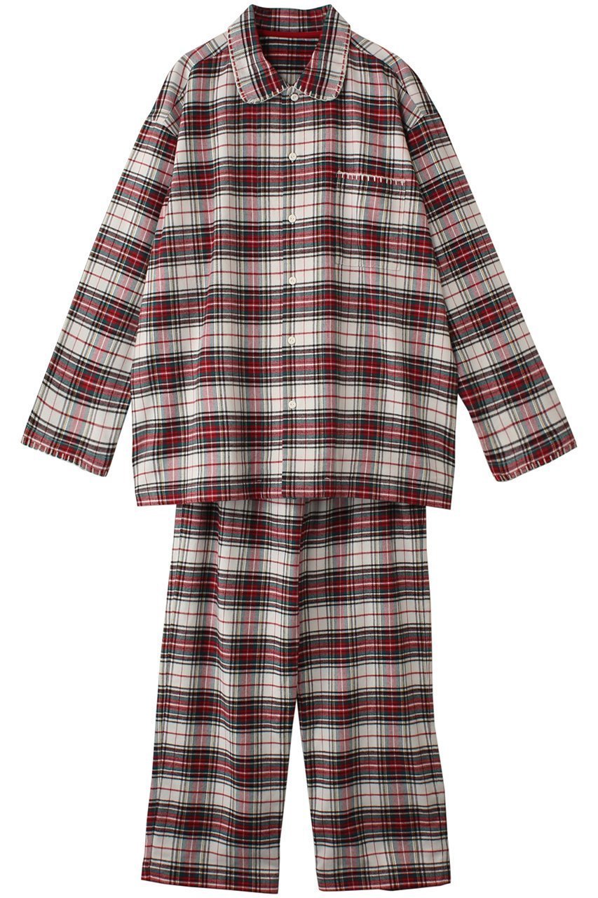 【キッドブルー/KID BLUE / MEN】の【MEN】24ネルタータンチェックパジャマ インテリア・キッズ・メンズ・レディースファッション・服の通販 founy(ファニー) 　ファッション　Fashion　メンズファッション　Fashion for Men　お家時間・ステイホーム　Stay Home / At Home　パジャマ　Pajamas, Sleepwear　リラックス　Relax, Relaxed Fit　アイボリー|ID: prp329100004214894 ipo3291000000032834211