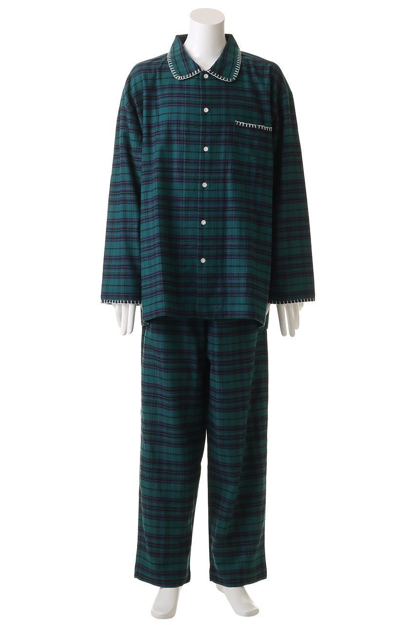 【キッドブルー/KID BLUE / MEN】の【MEN】24ネルタータンチェックパジャマ 人気、トレンドファッション・服の通販 founy(ファニー) 　ファッション　Fashion　メンズファッション　Fashion for Men　お家時間・ステイホーム　Stay Home / At Home　パジャマ　Pajamas, Sleepwear　リラックス　Relax, Relaxed Fit　other-2|ID: prp329100004214894 ipo3291000000032834213